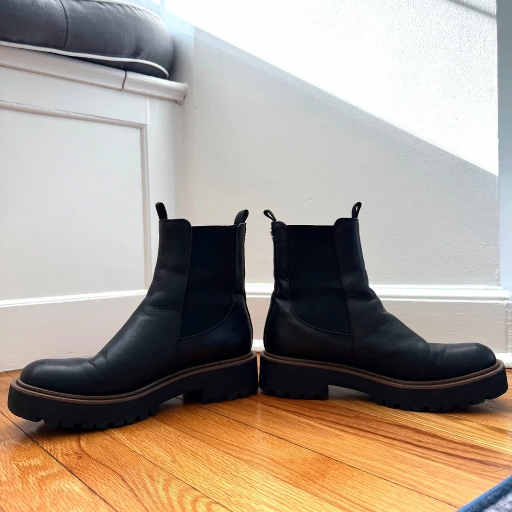 Sam Edelman Laguna Chelsea Black Ankle Women’s Waterproof Boots Size 9.5